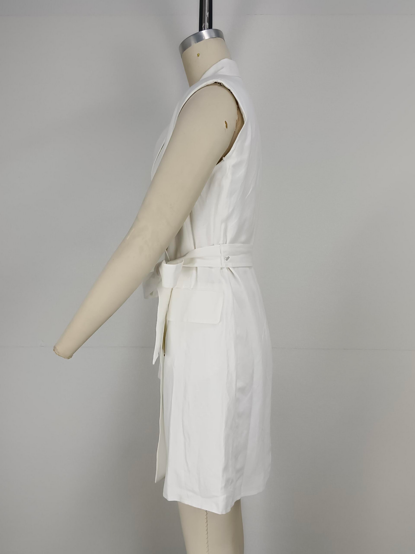 Summer New Sleeveless Commuter Business Linen Blended Suit dresses