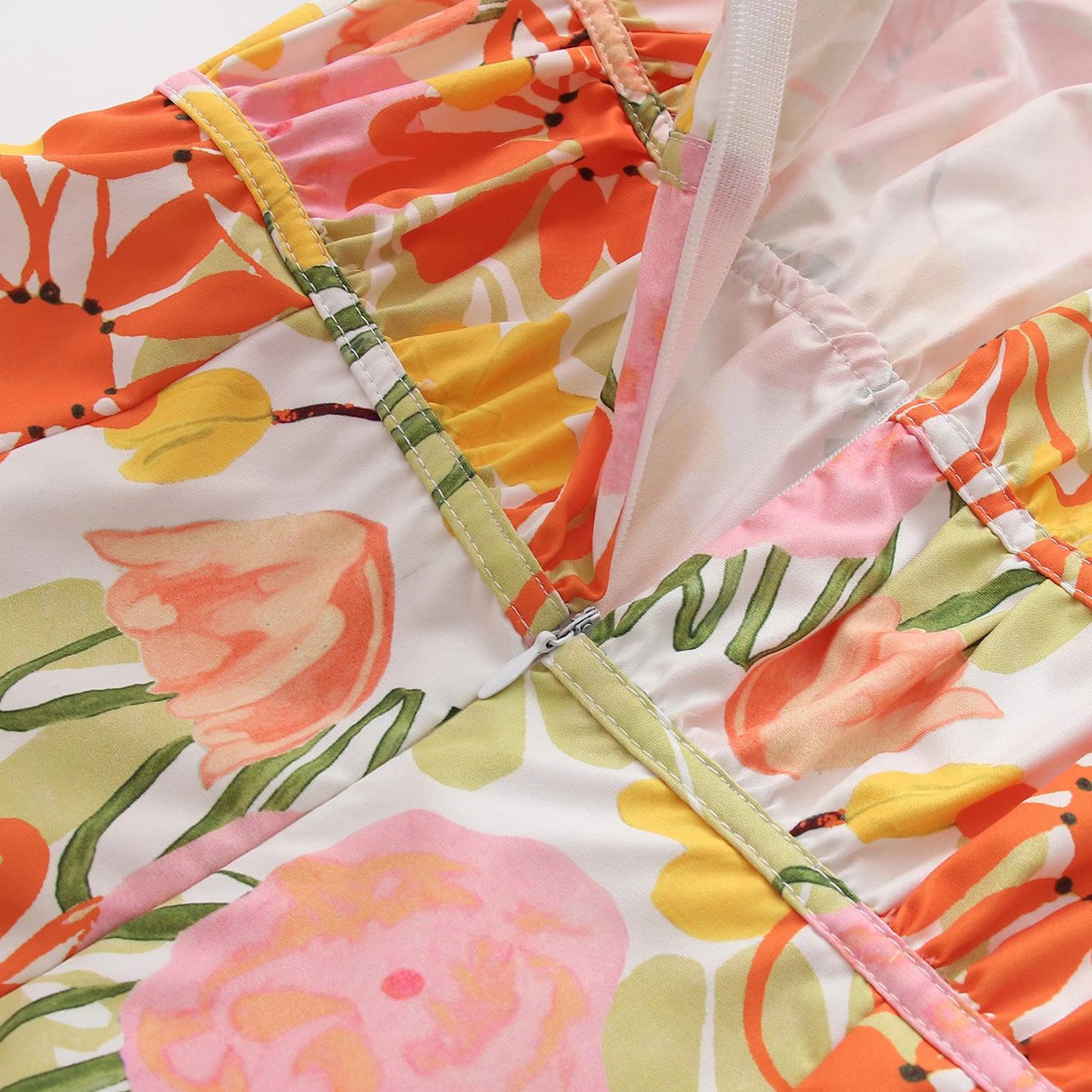 Puff Sleeve Dress with Waist Details