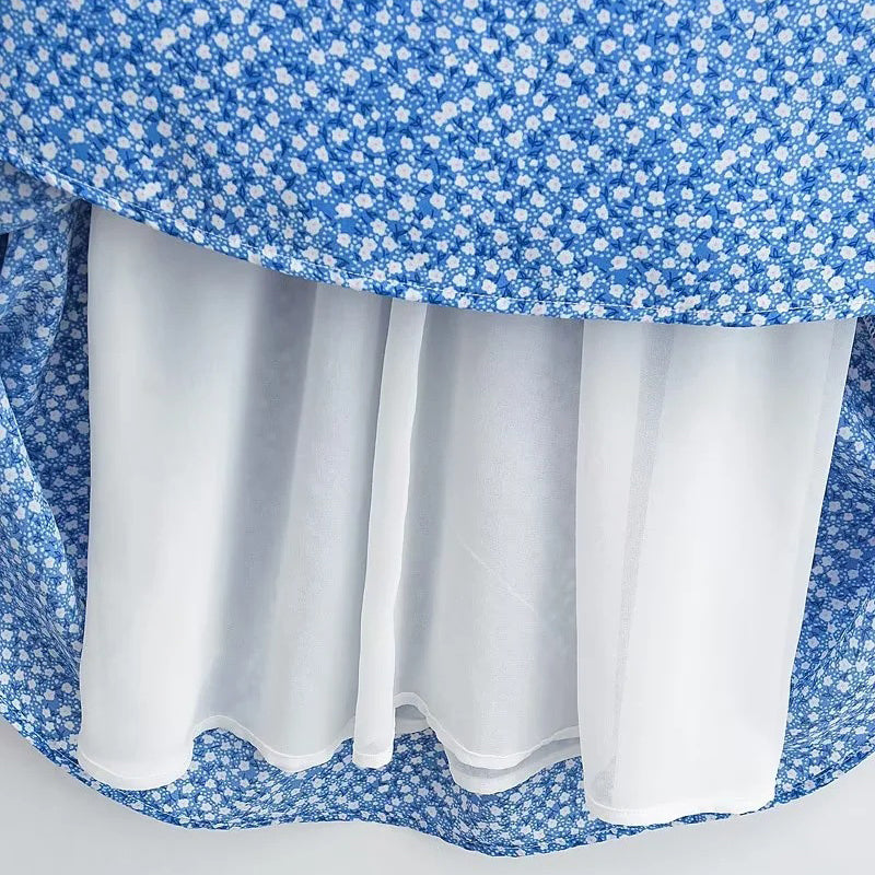 Printed Puff Sleeve Dress