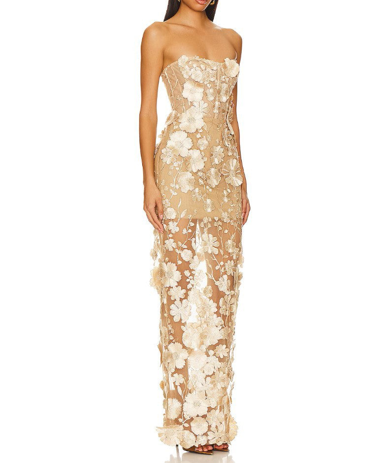 Lux Party Dress Flower Evening Dress