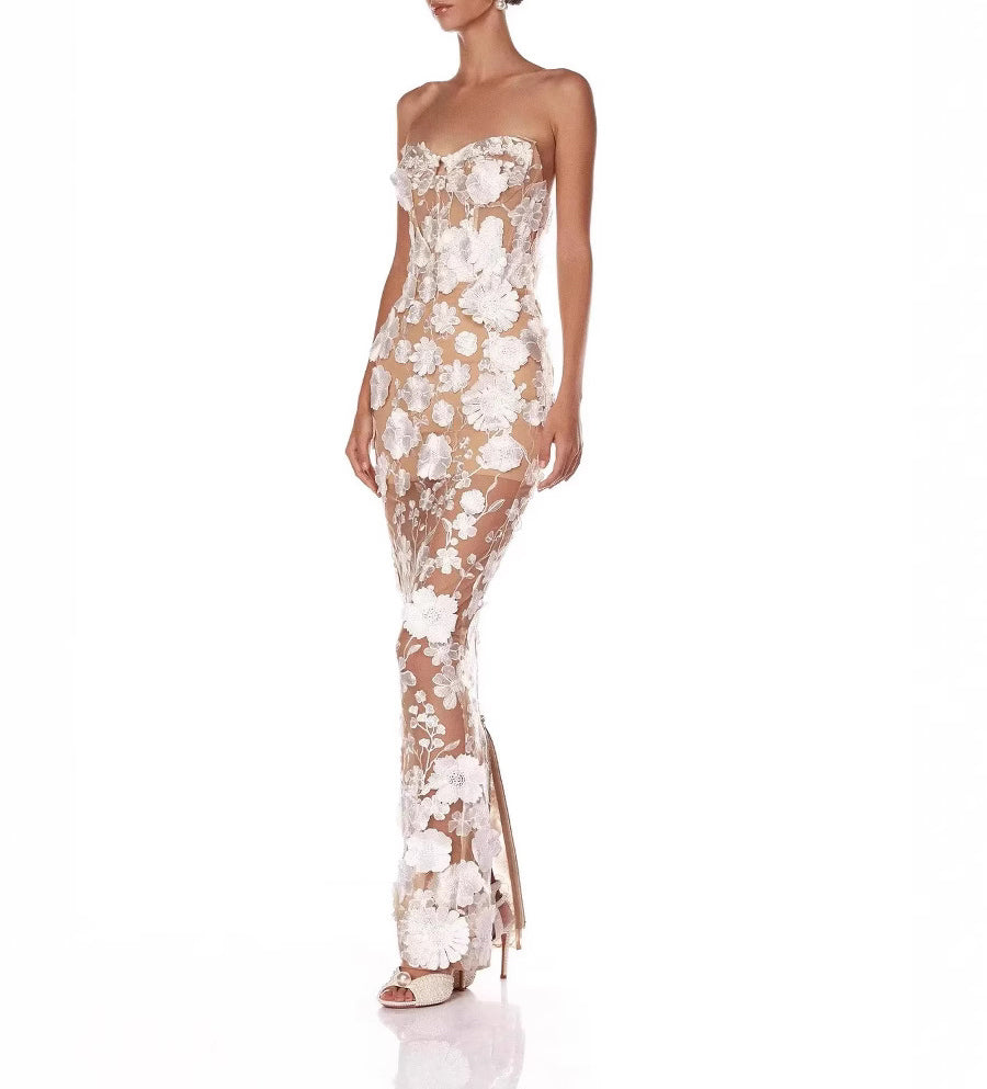 Lux Party Dress Flower Evening Dress