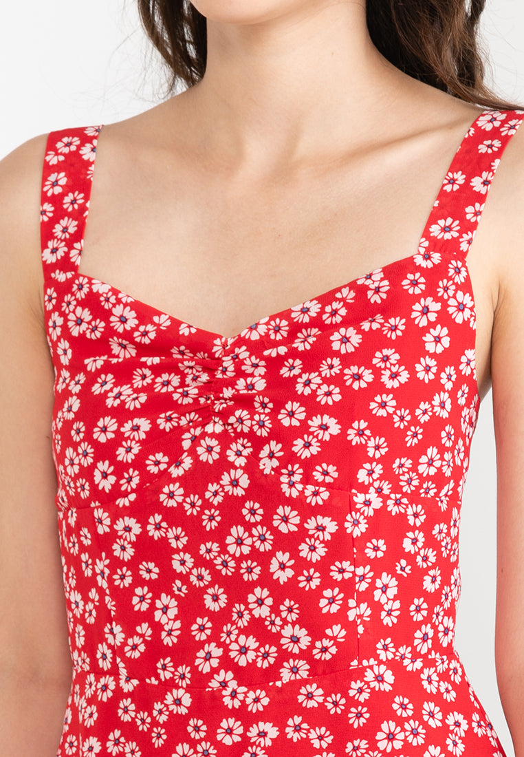 Sleeveless Allover Print Mini Dress