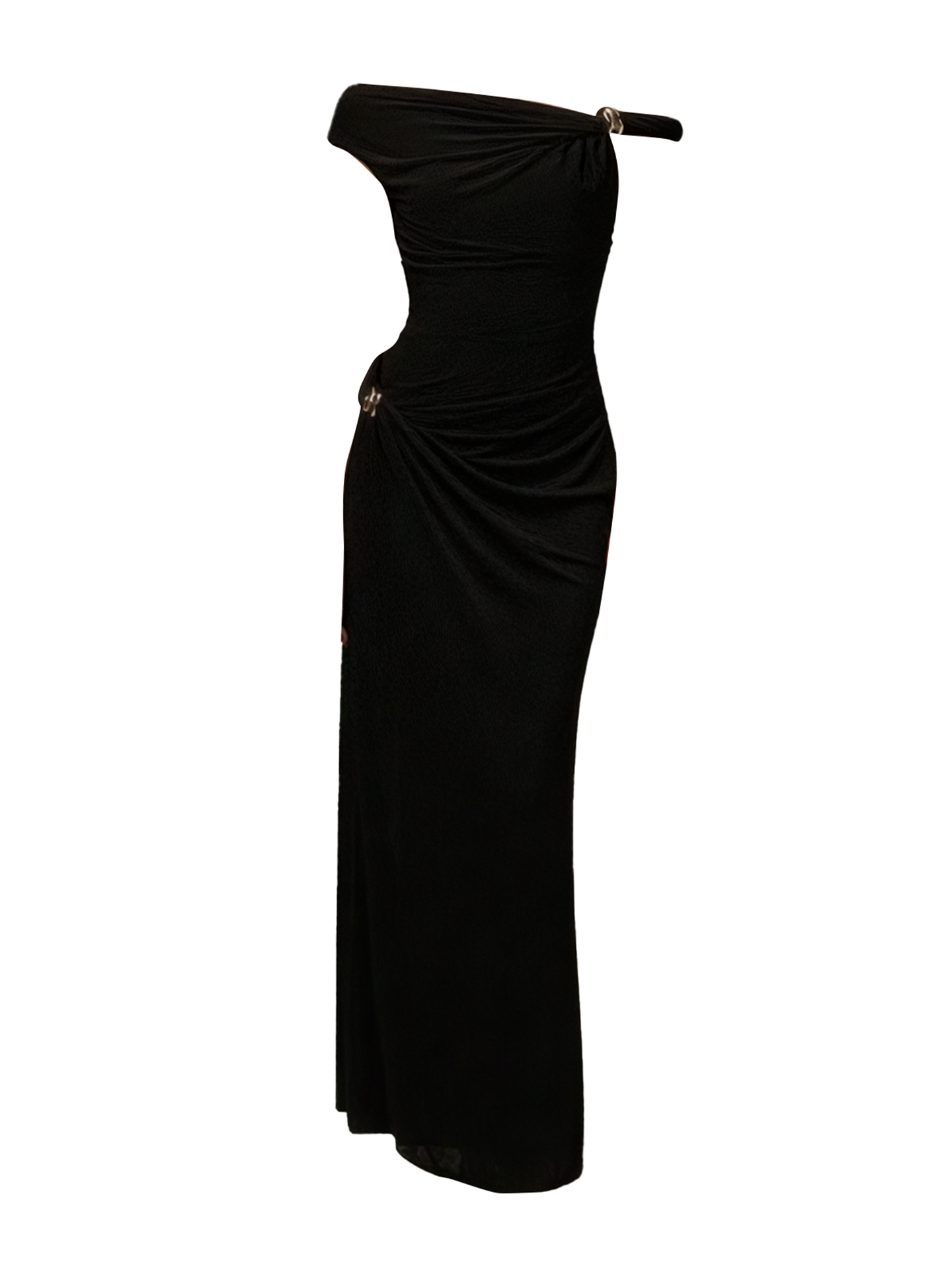 Asymmetric One Shouldre Wrapped Dress