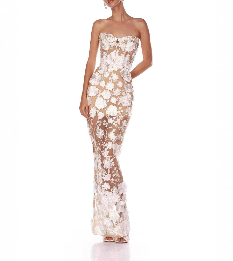 Lux Party Dress Flower Evening Dress