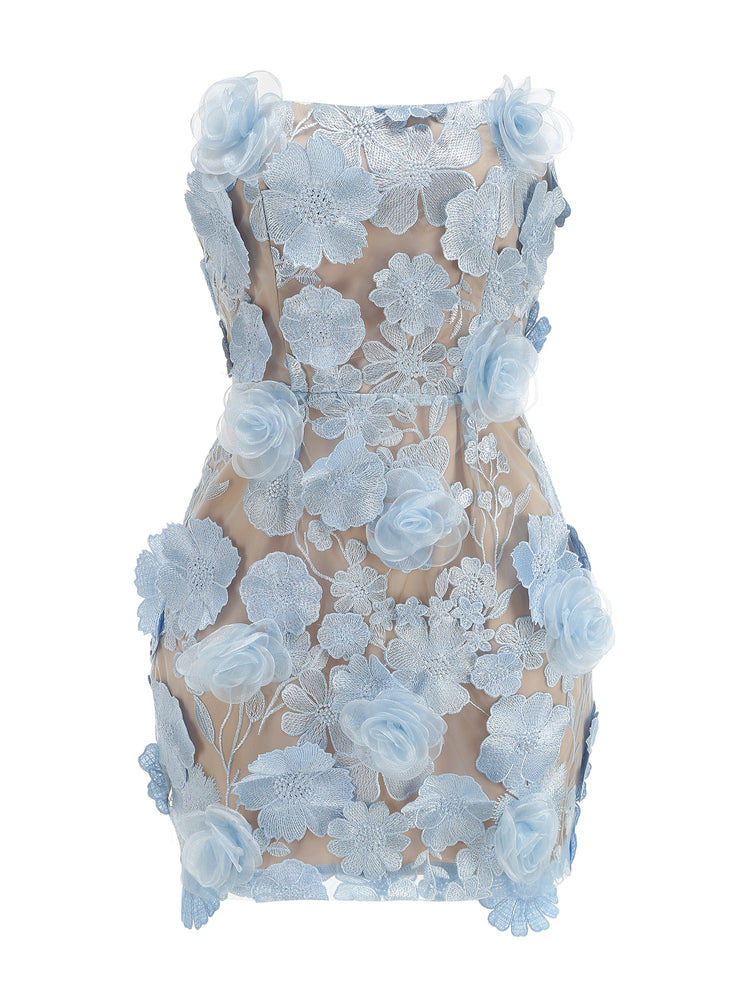 Embroidery Floral Birthday Party Dress