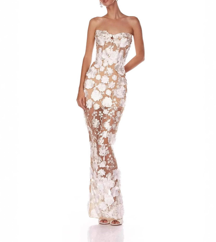 Lux Party Dress Flower Evening Dress