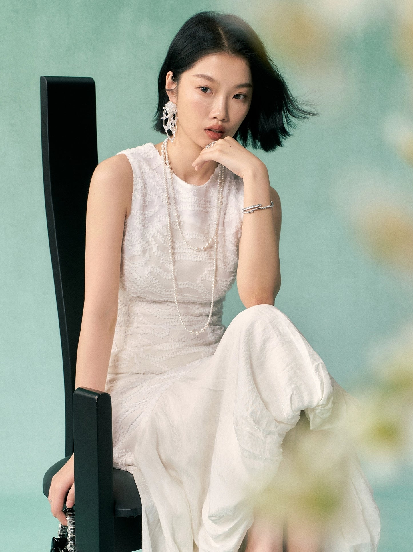 PIPF/Design French Style Flower Bud Dress Summer New Lazy Style Fake Skirt Tank Top Skirt Fishtail Skirt Women's Dress