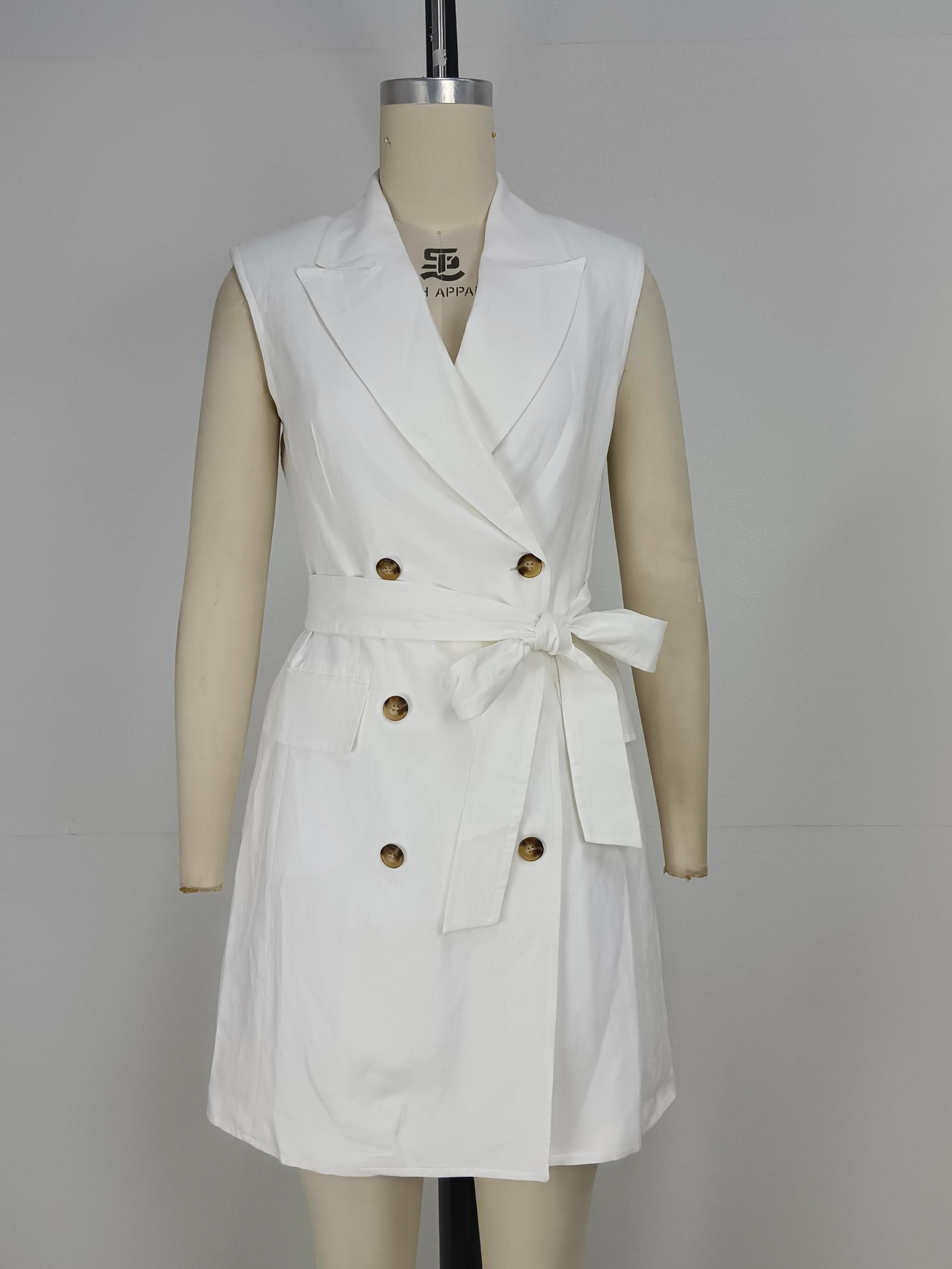 Summer New Sleeveless Commuter Business Linen Blended Suit dresses