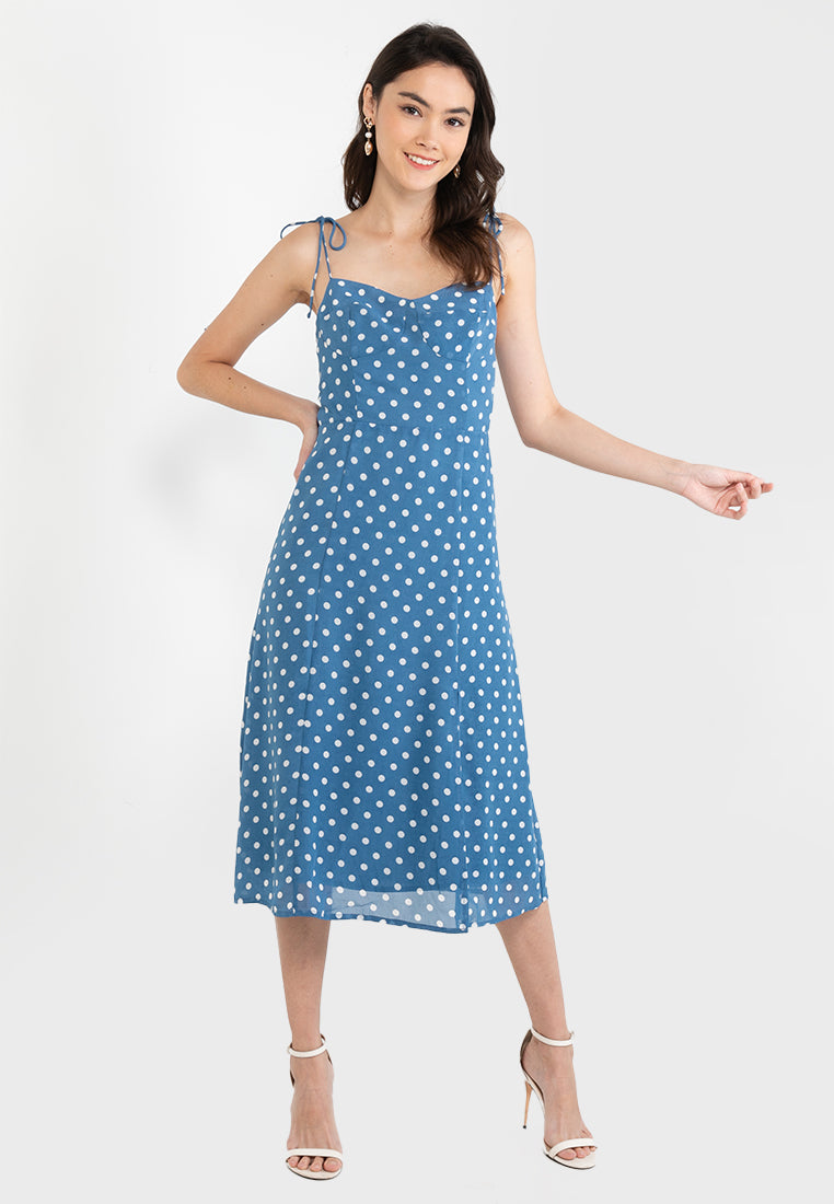 Allover Print Flared Midi Dress