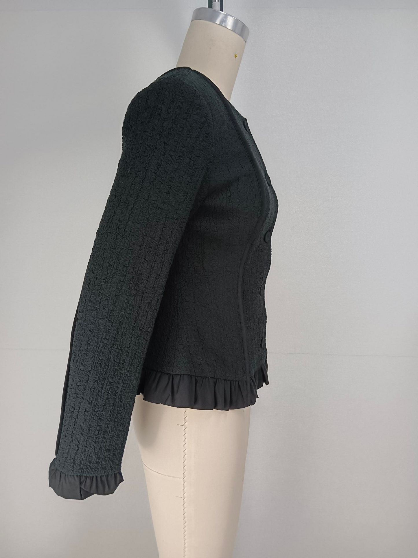 Spring 2025 new Korean retro gentle patchwork top with niche design and lazy style knit sweater