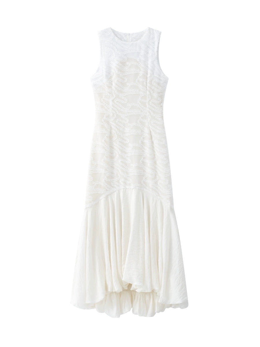 PIPF/Design French Style Flower Bud Dress Summer New Lazy Style Fake Skirt Tank Top Skirt Fishtail Skirt Women's Dress