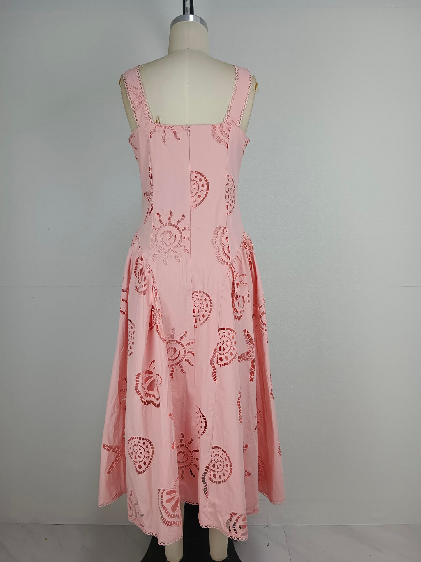 New French Retro Countryside Girl Solid Color Strap Dress