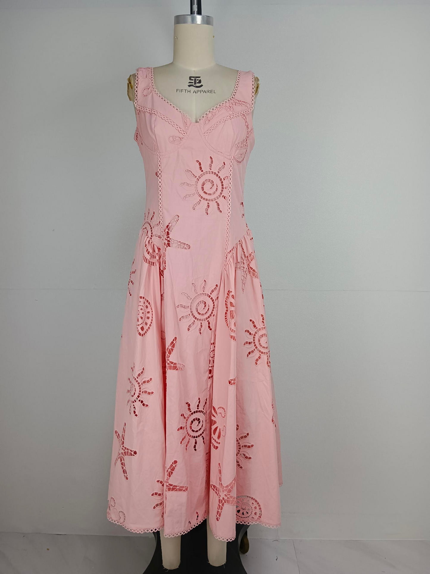 New French Retro Countryside Girl Solid Color Strap Dress