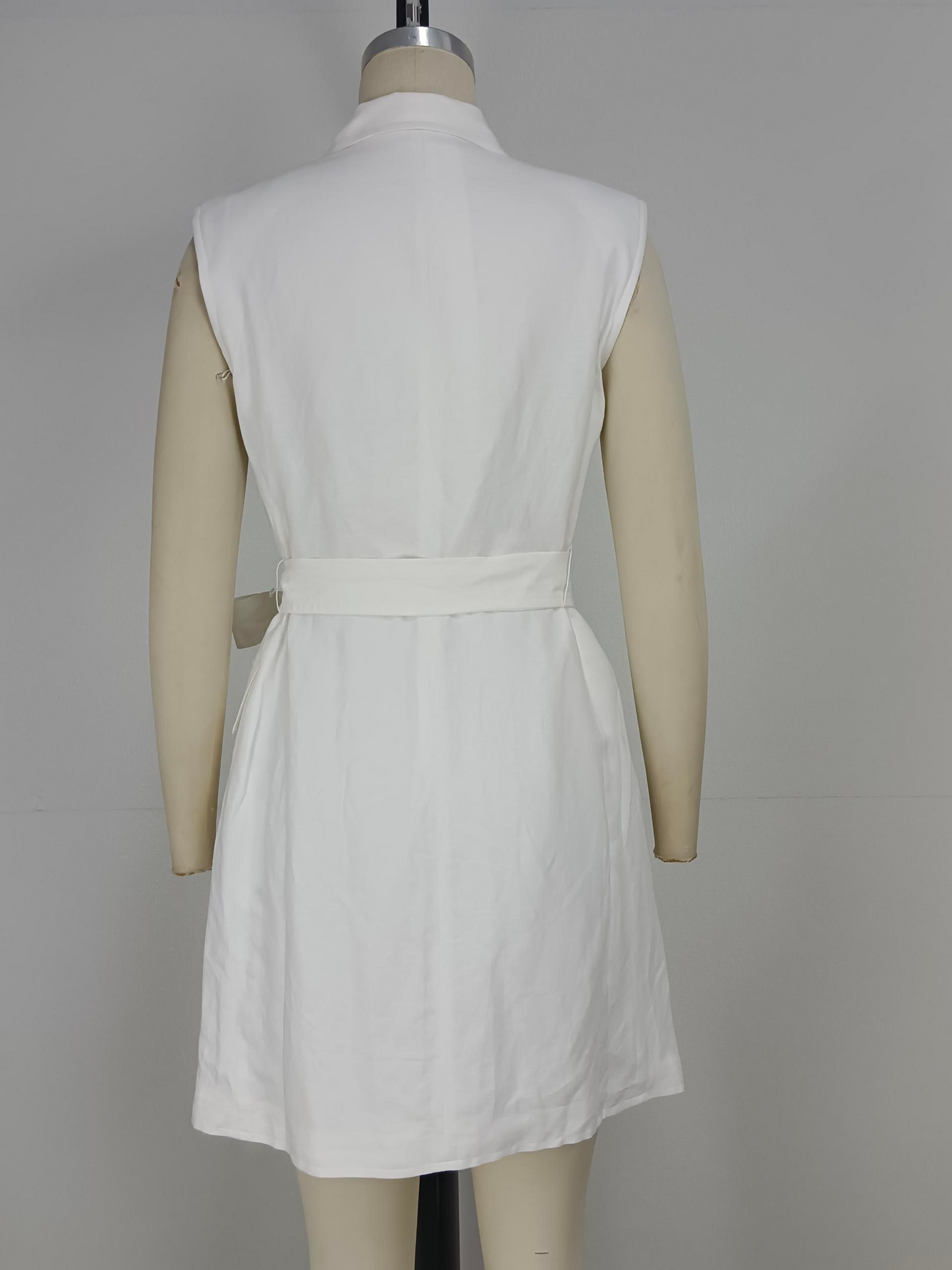 Summer New Sleeveless Commuter Business Linen Blended Suit dresses