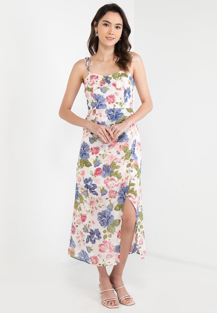 Bustier Dress with Thigh Slit