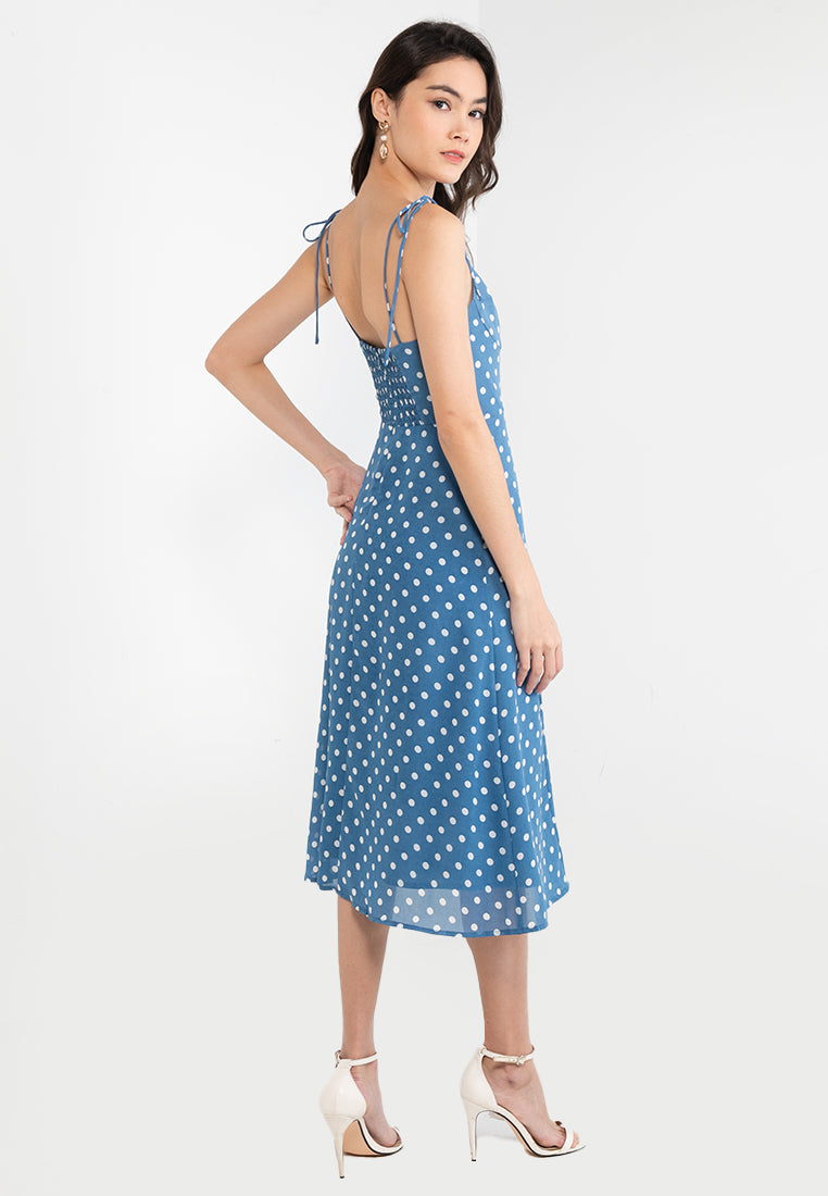 Allover Print Flared Midi Dress