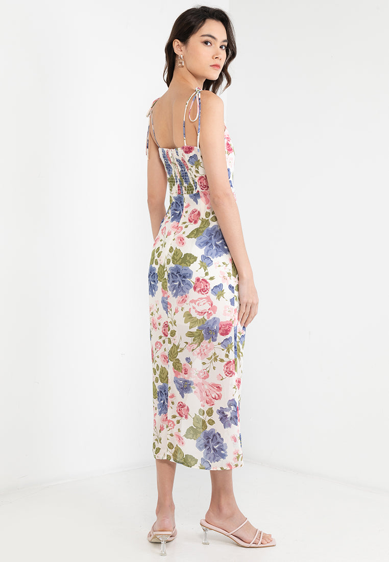 Bustier Dress with Thigh Slit