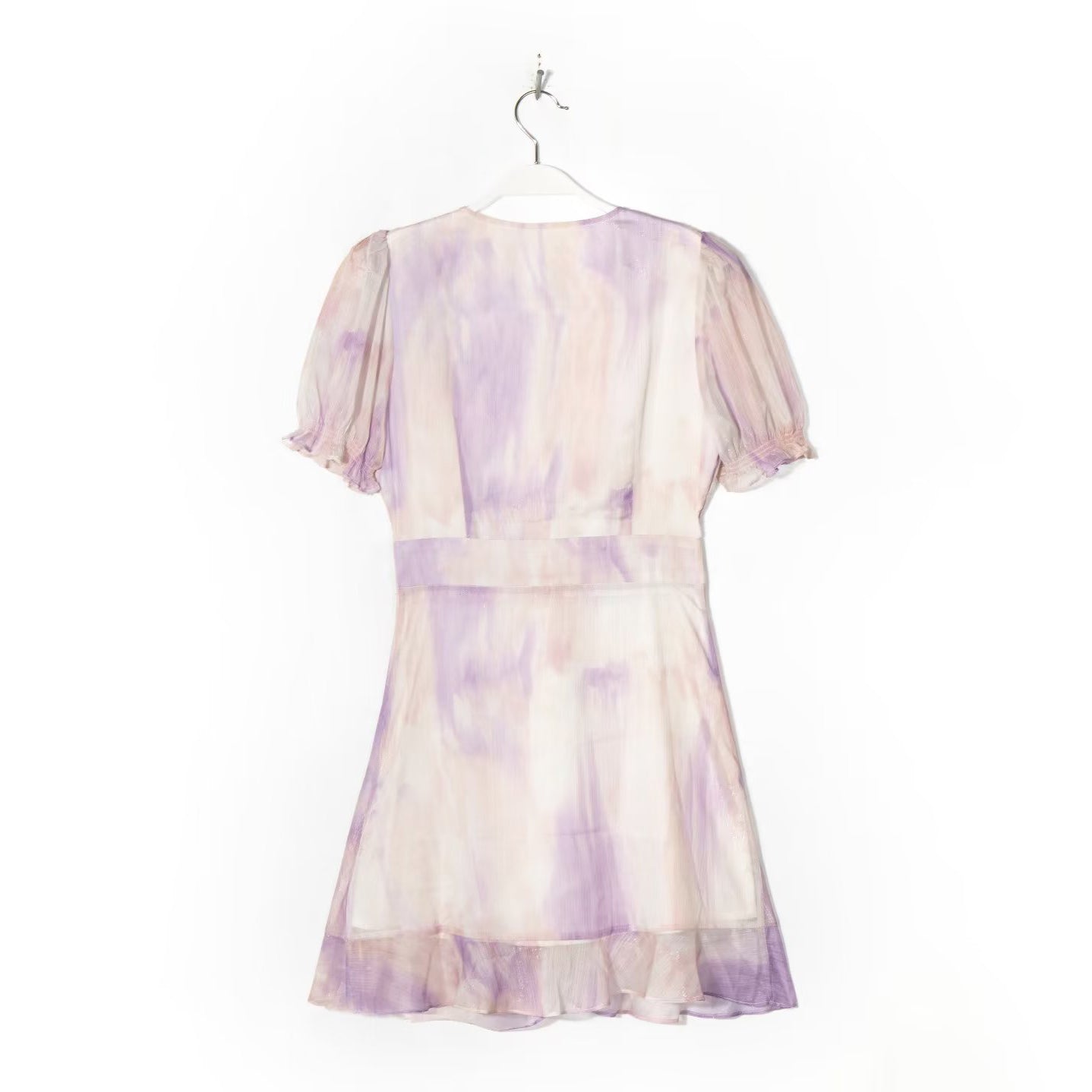 Draped Waist Printed Mini Dress