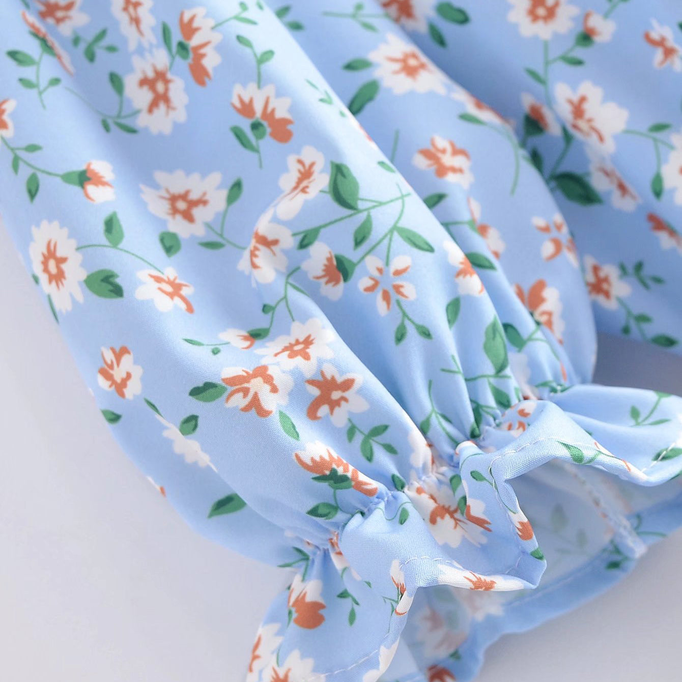 Puff Sleeve Dress with Back Cut Out