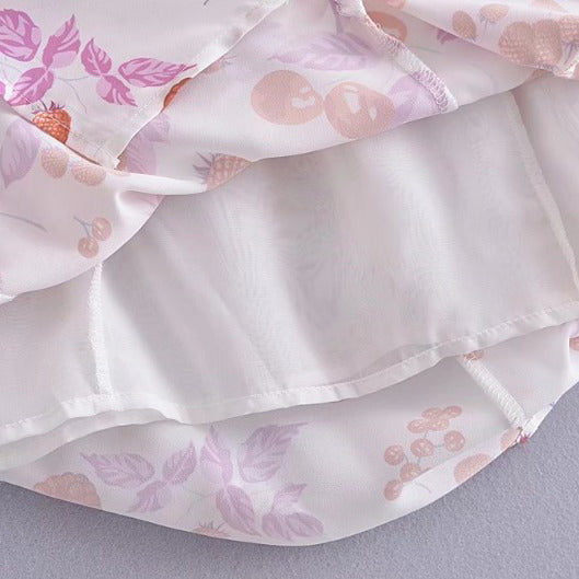 Fruity Print Mini Dress