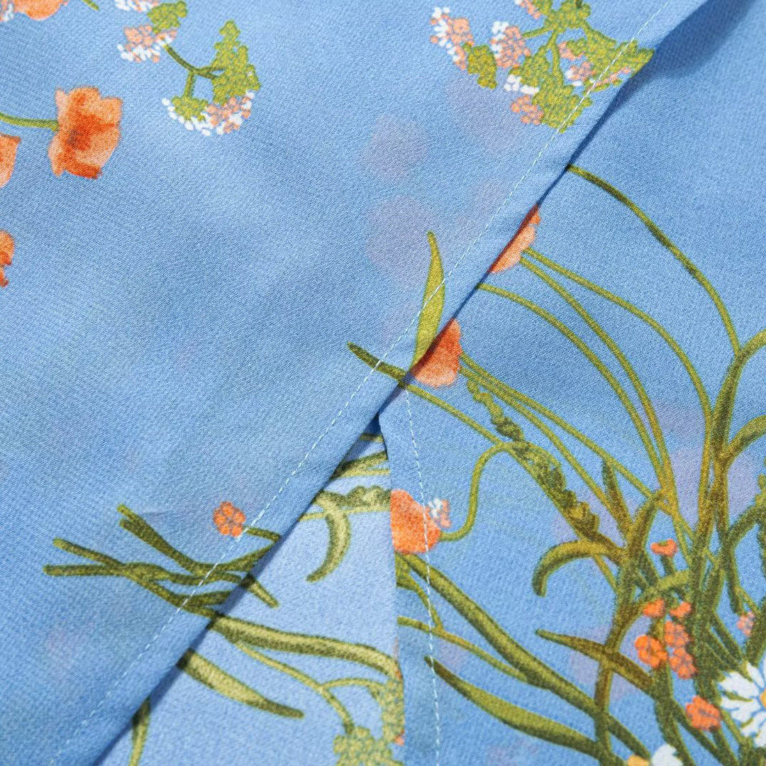 Draped Waist Printed Midi Dress