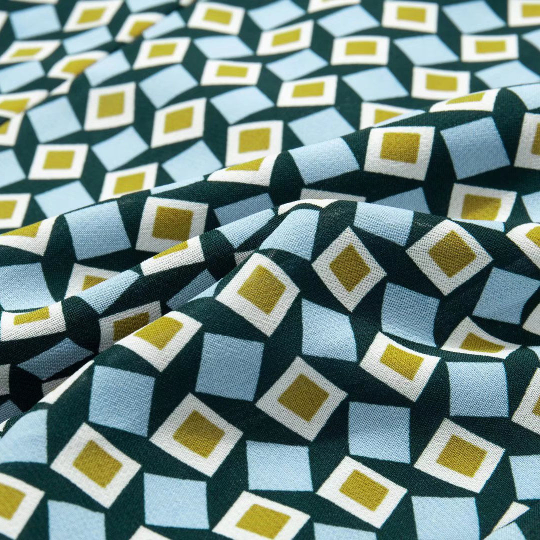 Tie Shoulder Printed Flare Mini Dress