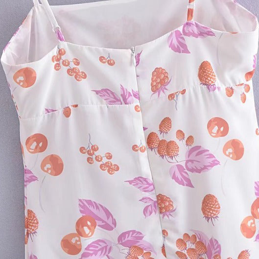 Fruity Print Mini Dress