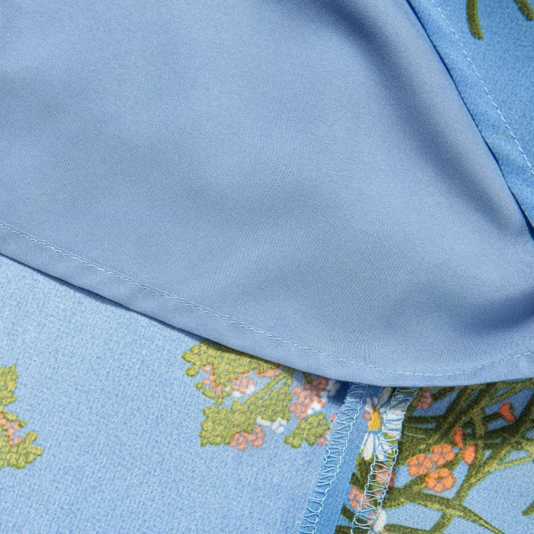 Draped Waist Printed Midi Dress