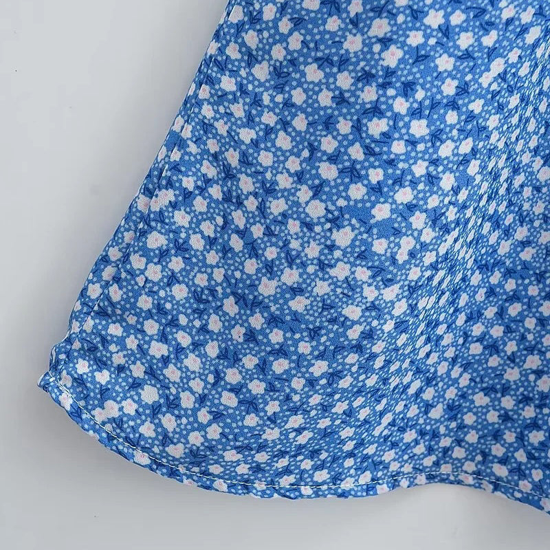 Printed Puff Sleeve Dress