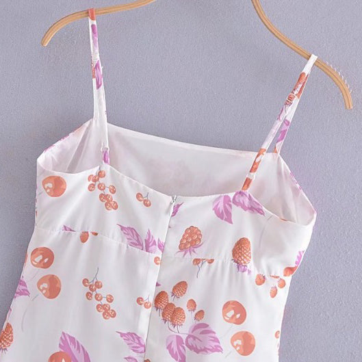 Fruity Print Mini Dress