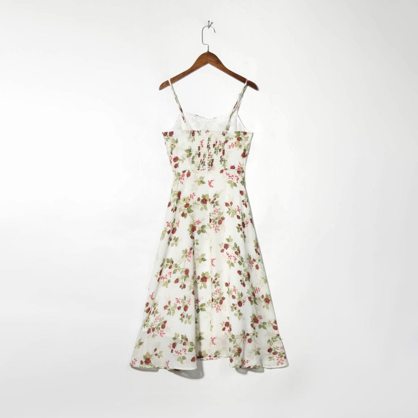 Floral Print Flare Midi Dress