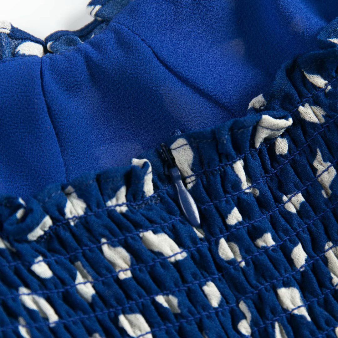 Tie Shoulder Allover Print Mini Dress