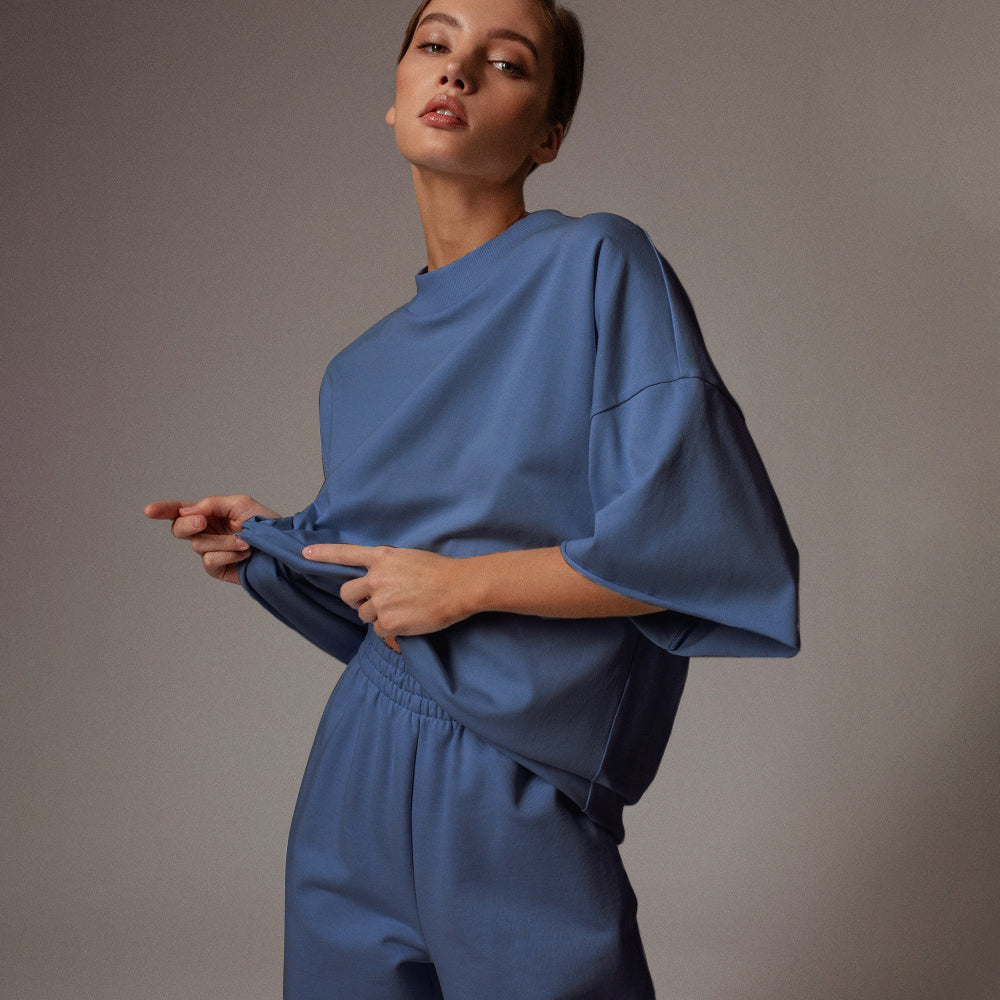 Loose Half Sleeve  Casual Set