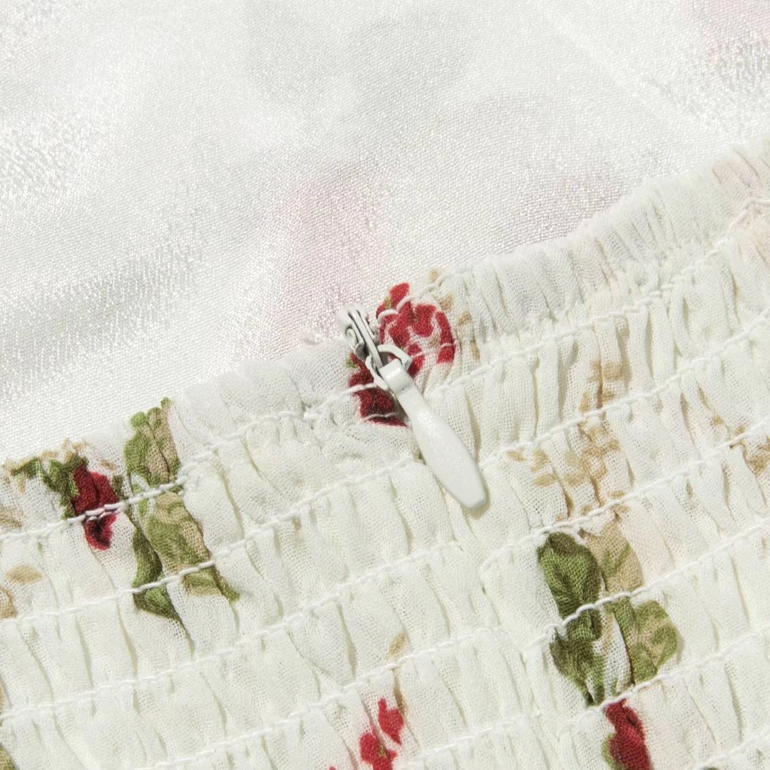 Floral Print Flare Midi Dress