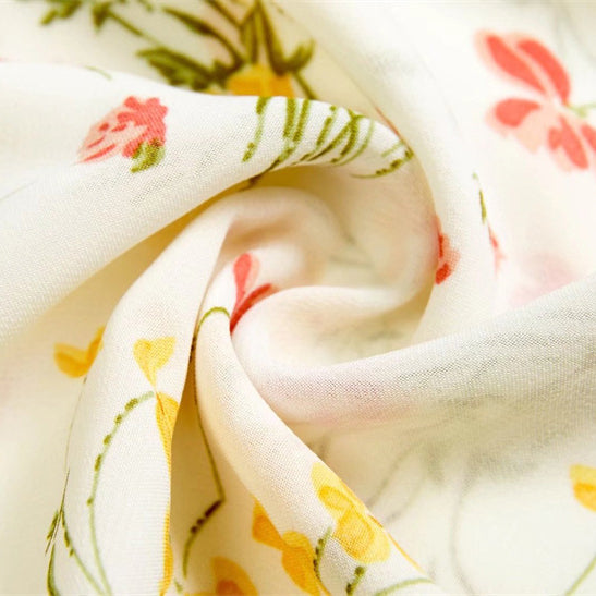 Printed Dress with Thigh High Slit