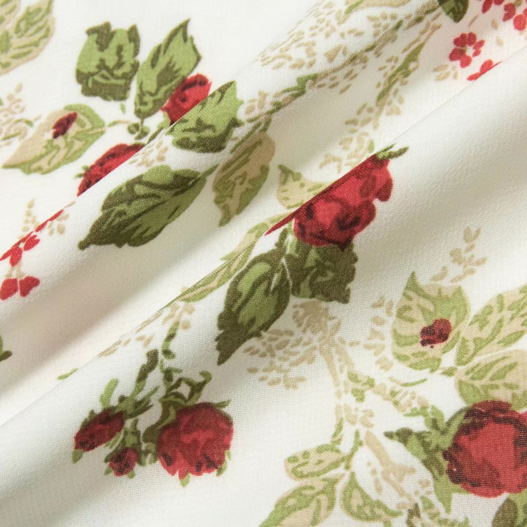 Floral Print Flare Midi Dress