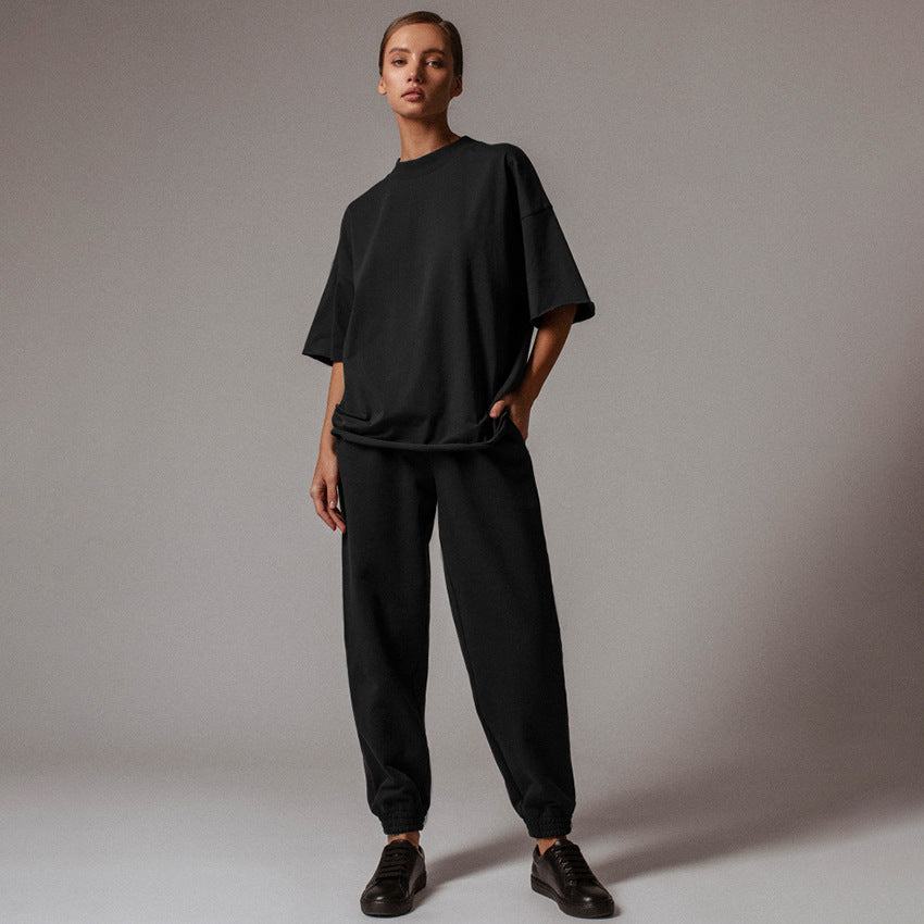 Loose Half Sleeve  Casual Set