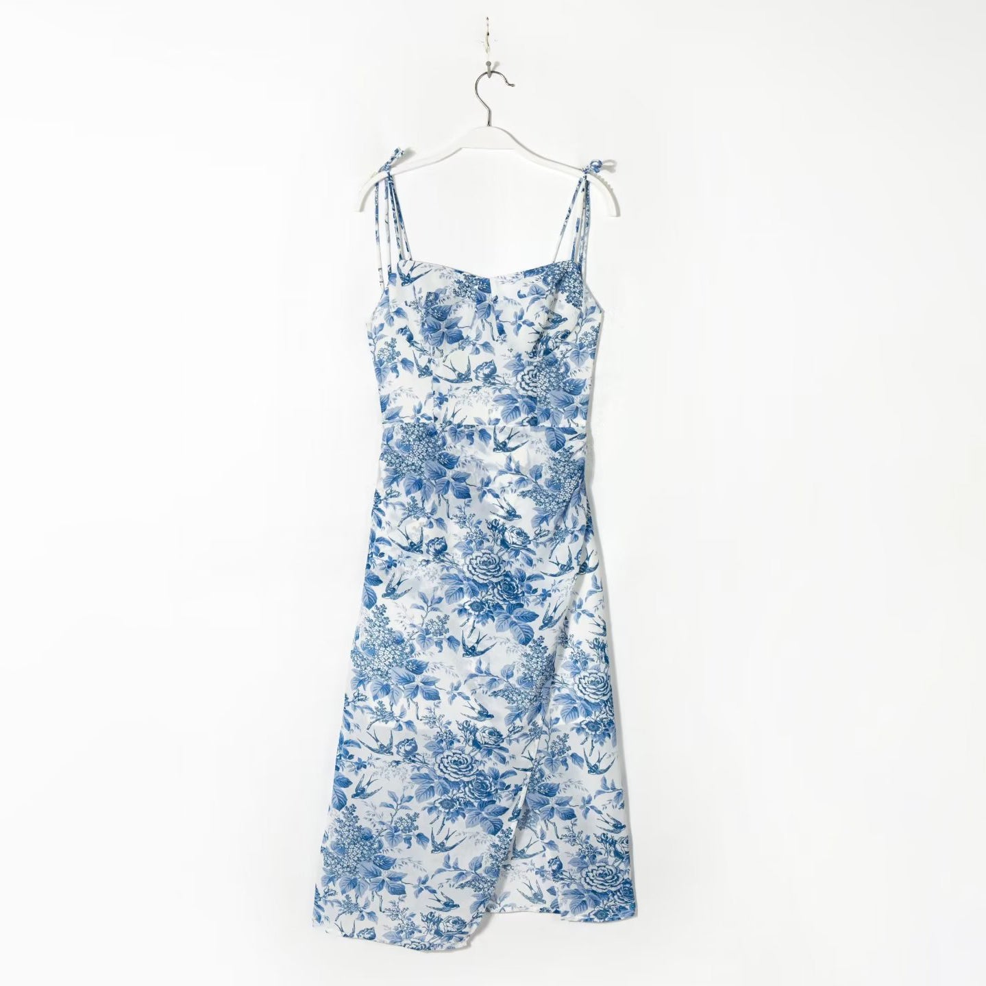 Printed Mini Dress with Asymmetric Hem