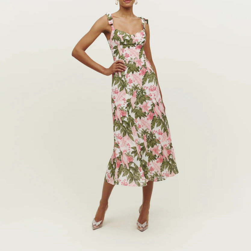 Floral Print Midi Dress