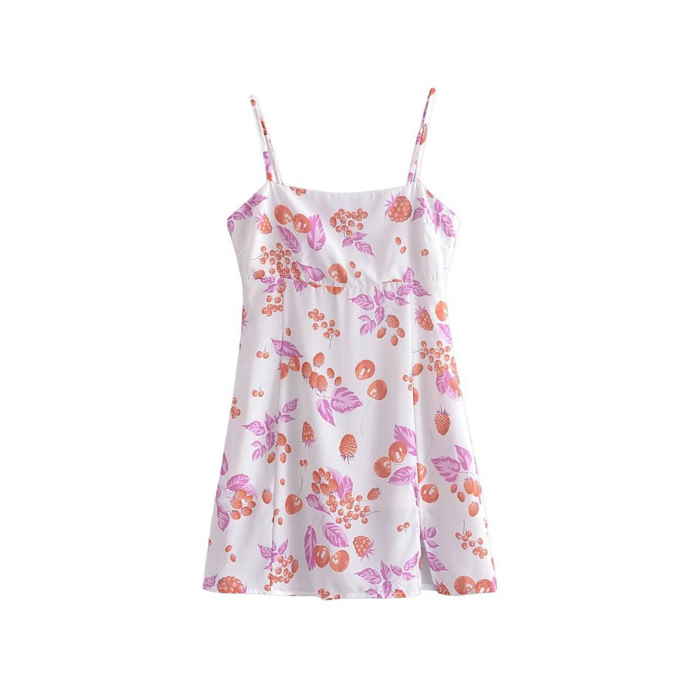 Fruity Print Mini Dress