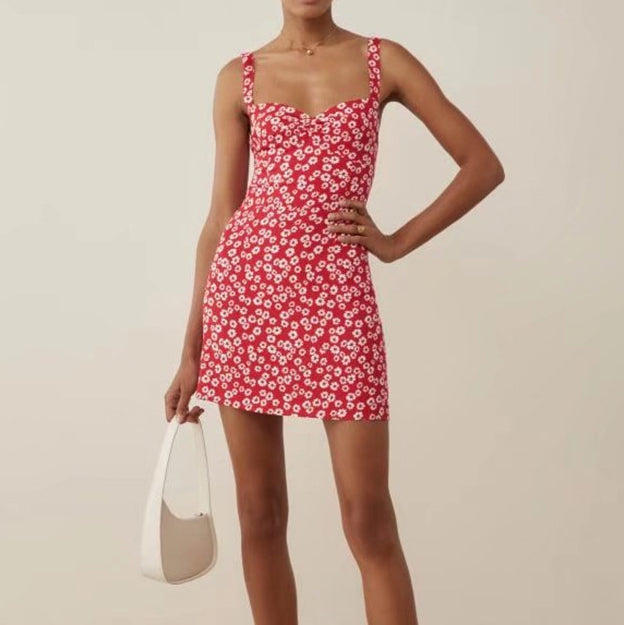 Sleeveless Allover Print Mini Dress