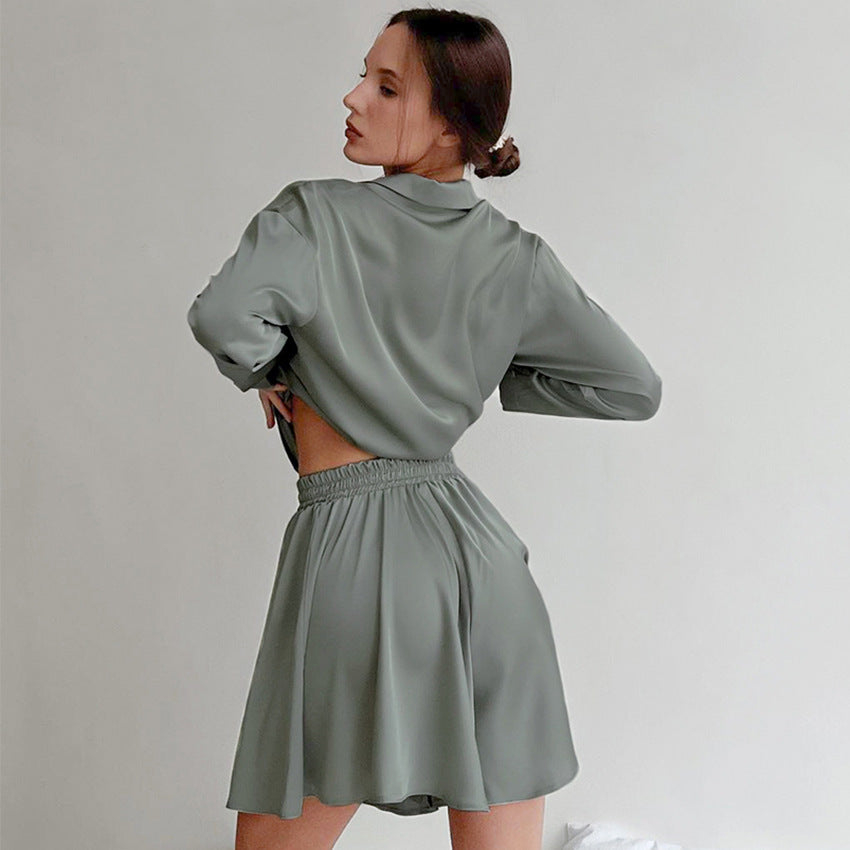 Long Sleeve Short Skirt Co-ord Set