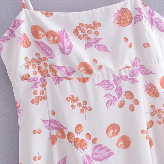 Fruity Print Mini Dress