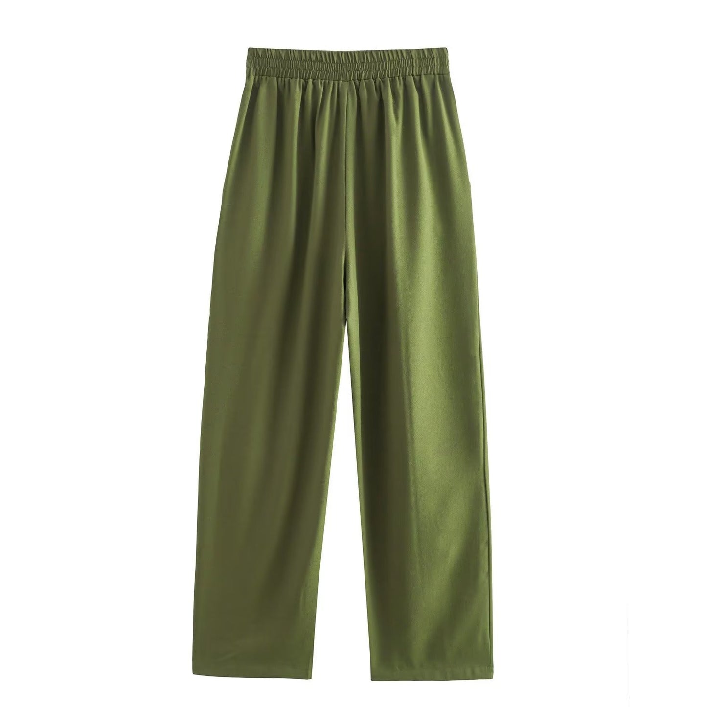 High Waist Pants with Drawstring Detail
