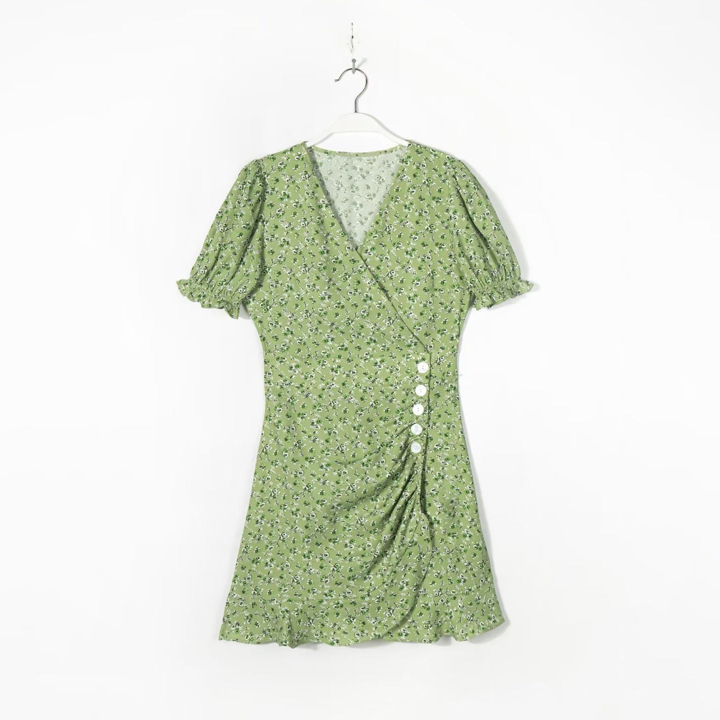 V Neck Dress with Waist Details