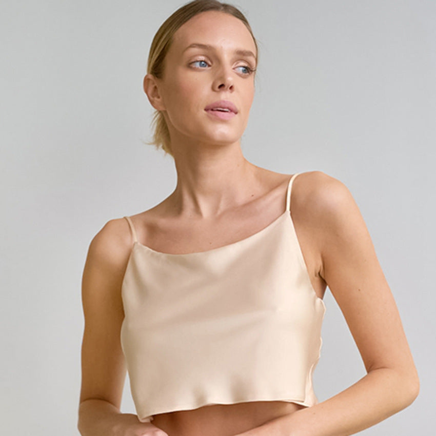 Beige V-neck Top Shorts Thin Style Cotton Linen Women's Pajamas