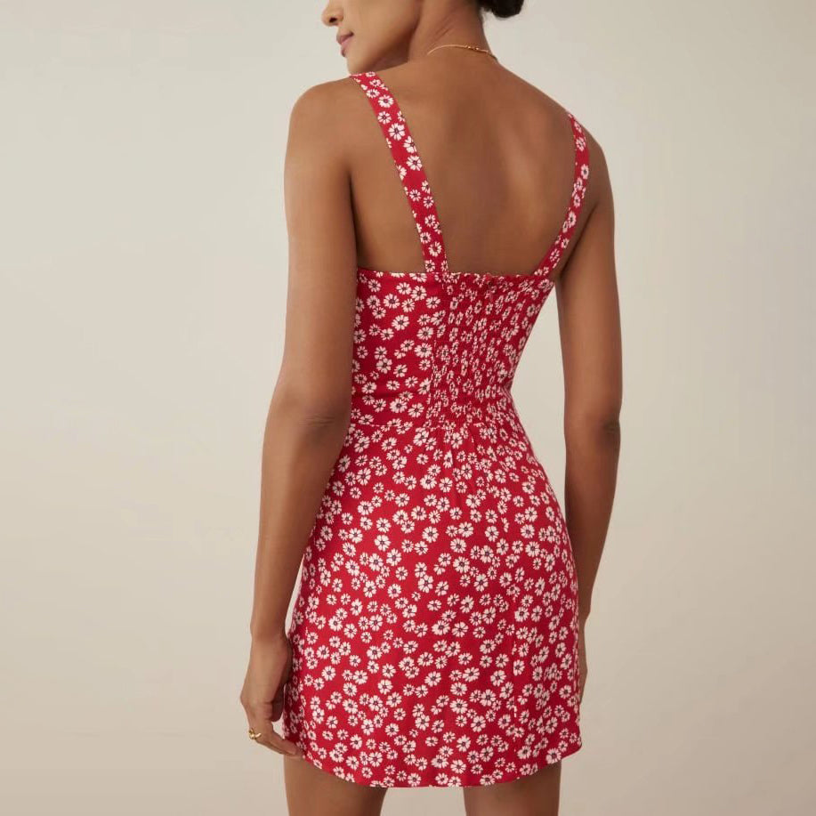 Sleeveless Allover Print Mini Dress