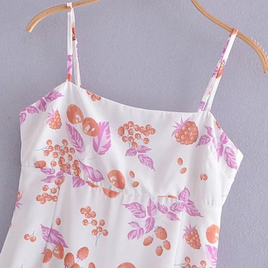 Fruity Print Mini Dress