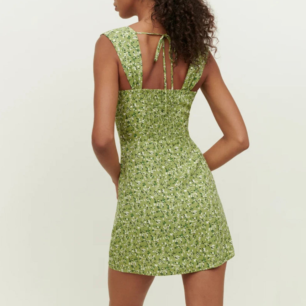 Printed Sleeveless Mini Dress