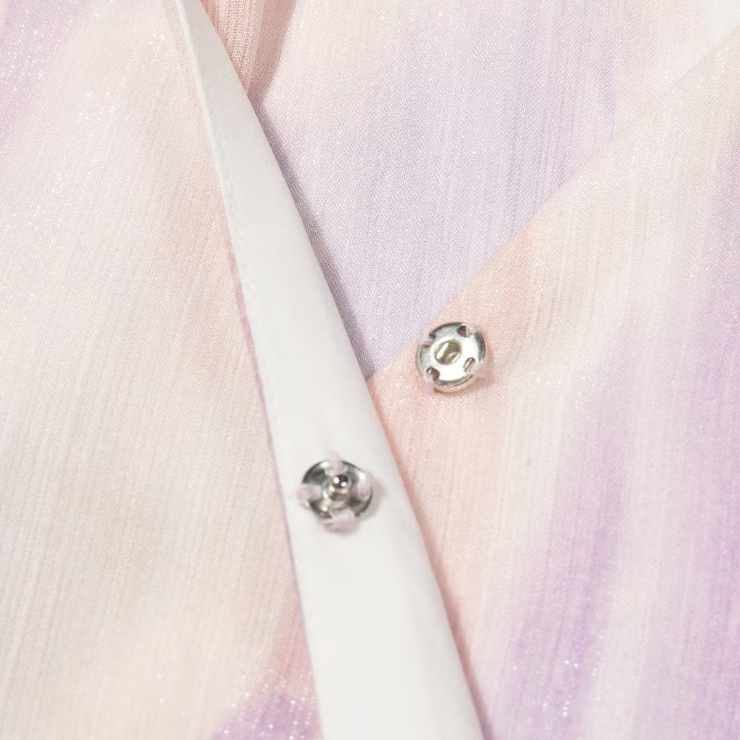 Draped Waist Printed Mini Dress